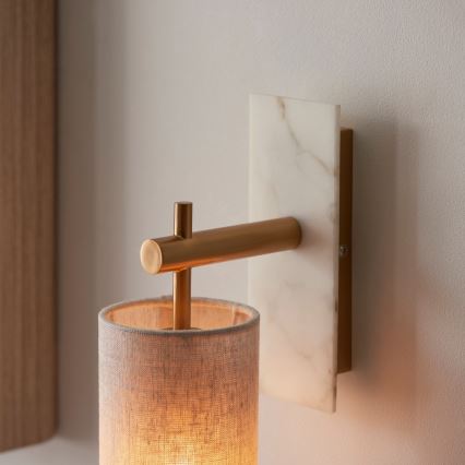 Endon 114201 - Aplique de parede 1xE14/7W/230V bege/dourado