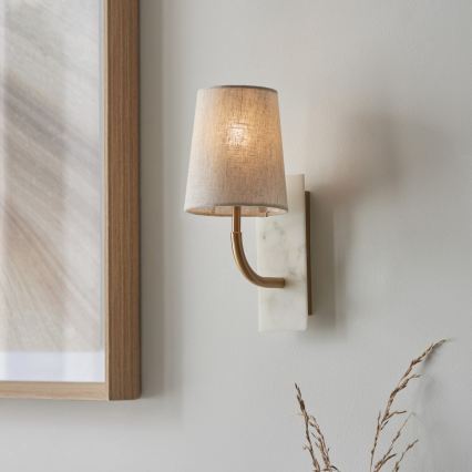 Endon 114202 - Aplique de parede 1xE14/7W/230V bege/dourado
