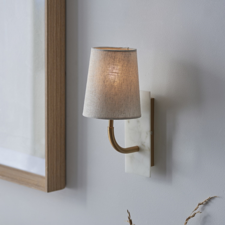Endon 114202 - Aplique de parede 1xE14/7W/230V bege/dourado