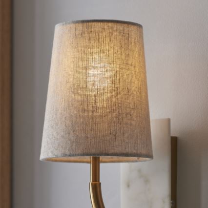 Endon 114202 - Aplique de parede 1xE14/7W/230V bege/dourado