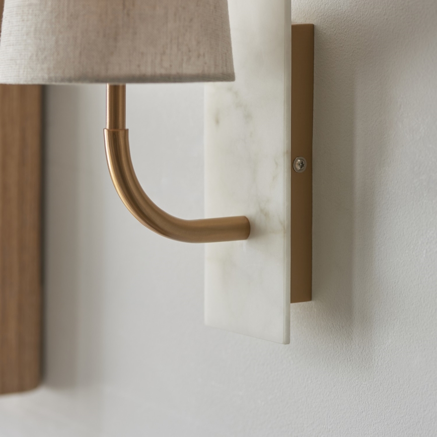 Endon 114202 - Aplique de parede 1xE14/7W/230V bege/dourado