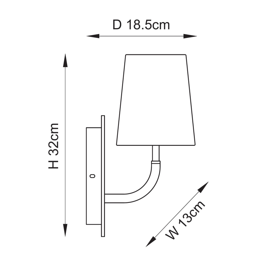 Endon 114202 - Aplique de parede 1xE14/7W/230V bege/dourado