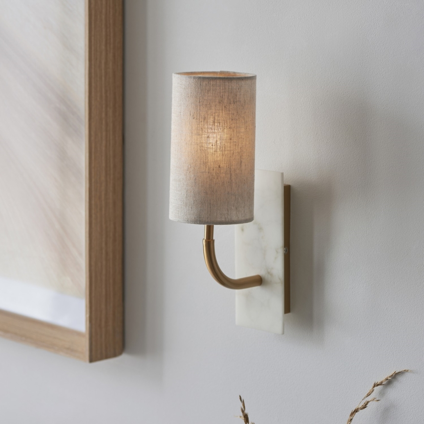 Endon 114203 - Aplique de parede 1xE14/7W/230V bege/dourado