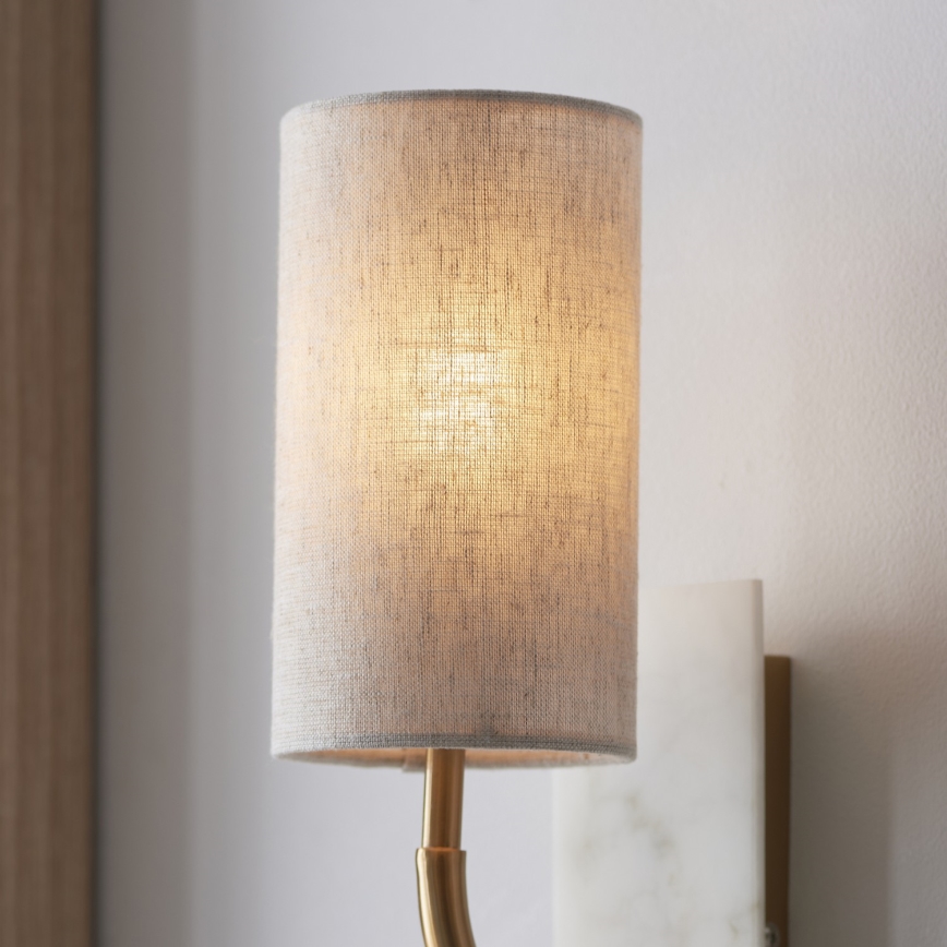 Endon 114203 - Aplique de parede 1xE14/7W/230V bege/dourado