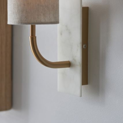 Endon 114203 - Aplique de parede 1xE14/7W/230V bege/dourado