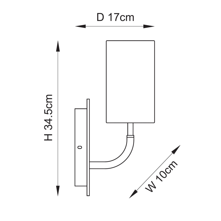 Endon 114203 - Aplique de parede 1xE14/7W/230V bege/dourado