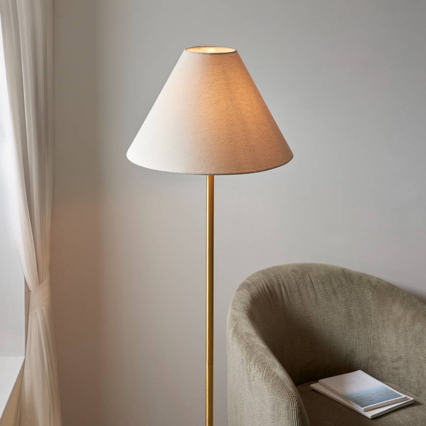 Endon 114209 - Candeeiro de pé 1xE27/10W/230V bege/dourado