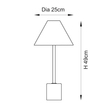 Endon 114211 - Candeeiro de mesa 1xE14/7W/230V bege/latão