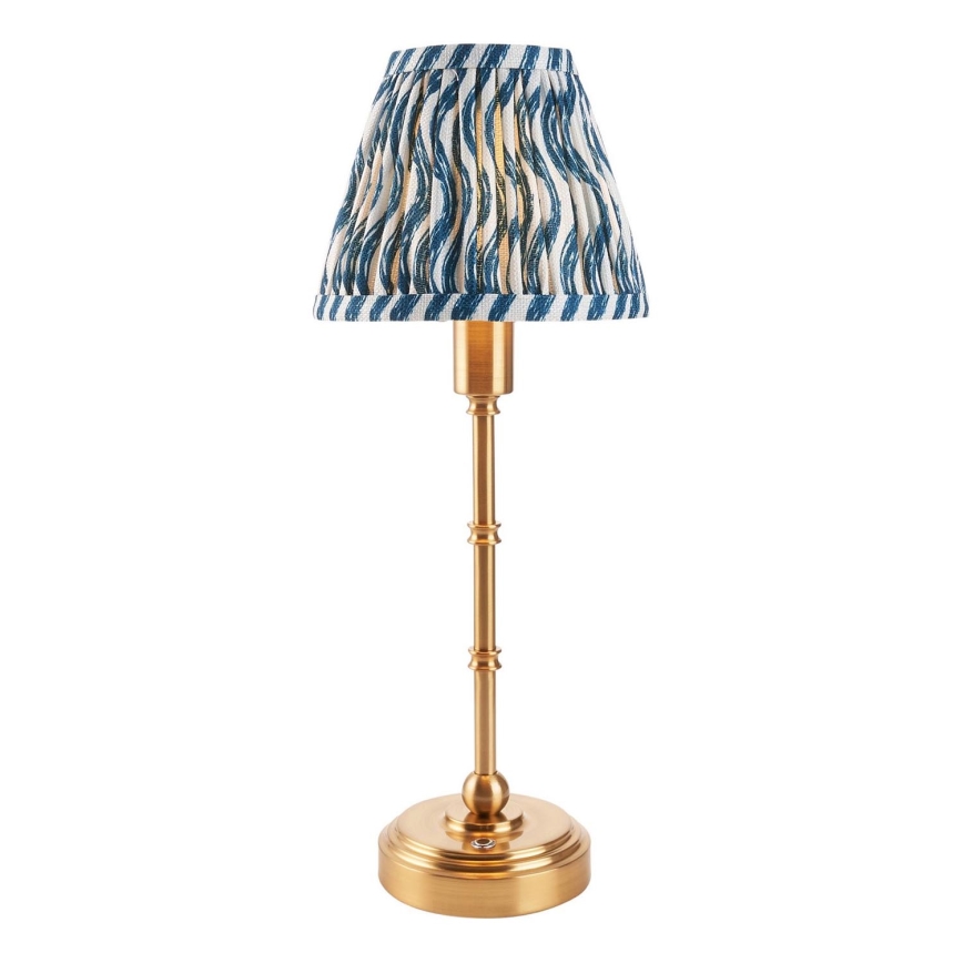 Endon 114796 - Candeeiro de mesa LED com regulação BURLEY LED/1,5W/5V 3600 mAh latão/azul