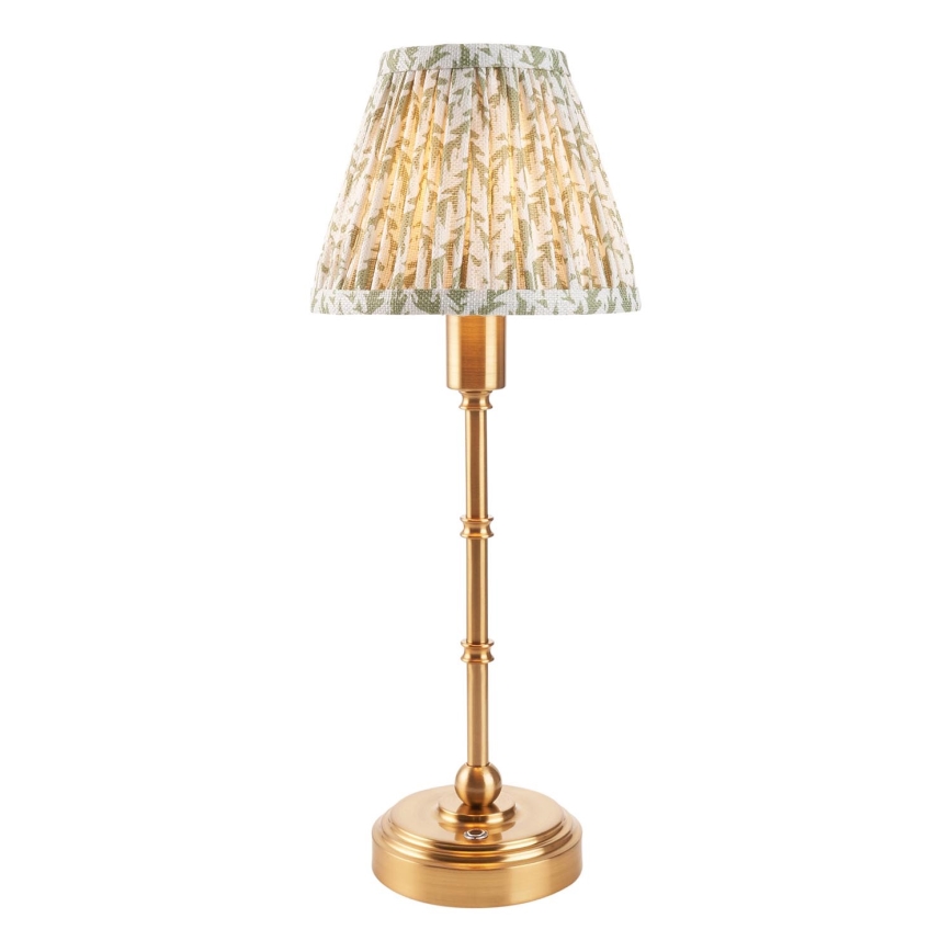 Endon 114800 - Candeeiro de mesa LED com regulação BURLEY LED/1,5W/5V 3600 mAh latão/verde