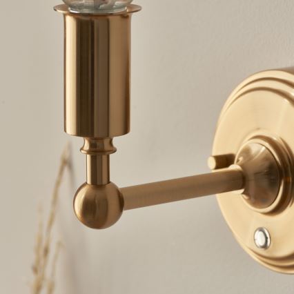 Endon 114817 - Candeeiro de parede LED com regulação BURLEY LED/1,5W/5V 3600 mAh latão/rosa