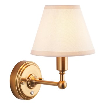 Endon 114830 - Candeeiro de parede LED com regulação BURLEY LED/1,5W/5V 3600 mAh latão/creme