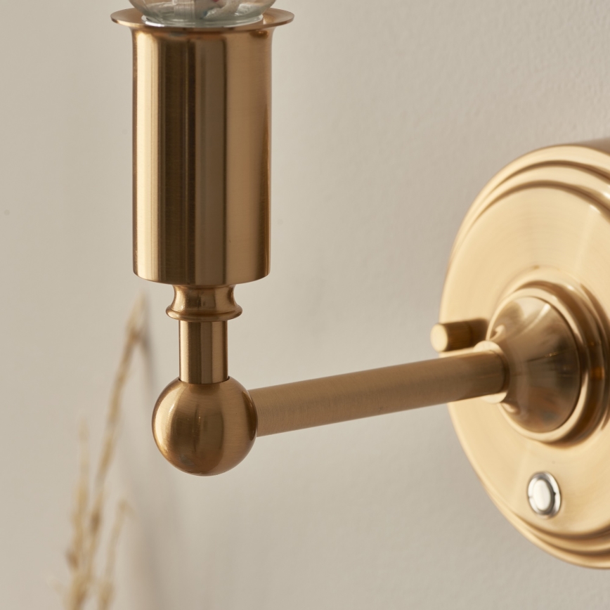 Endon 114830 - Candeeiro de parede LED com regulação BURLEY LED/1,5W/5V 3600 mAh latão/creme