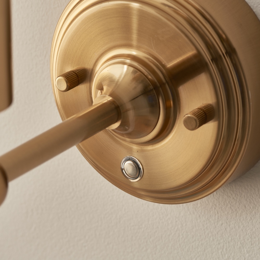 Endon 114830 - Candeeiro de parede LED com regulação BURLEY LED/1,5W/5V 3600 mAh latão/creme