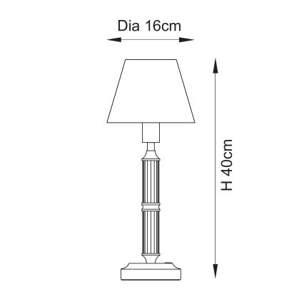 Endon 114846 - Candeeiro de mesa LED com regulação MORTON LED/1,5W/5V 3600 mAh latão/azul