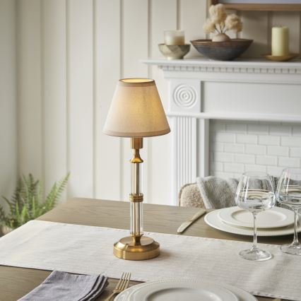 Endon 114849 - Candeeiro de mesa LED com regulação MORTON LED/1,5W/5V 3600 mAh latão/bege