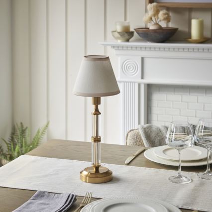 Endon 114849 - Candeeiro de mesa LED com regulação MORTON LED/1,5W/5V 3600 mAh latão/bege