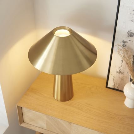 Endon 118685 - Candeeiro de mesa ISAK 1xE27/10W/230V dourado