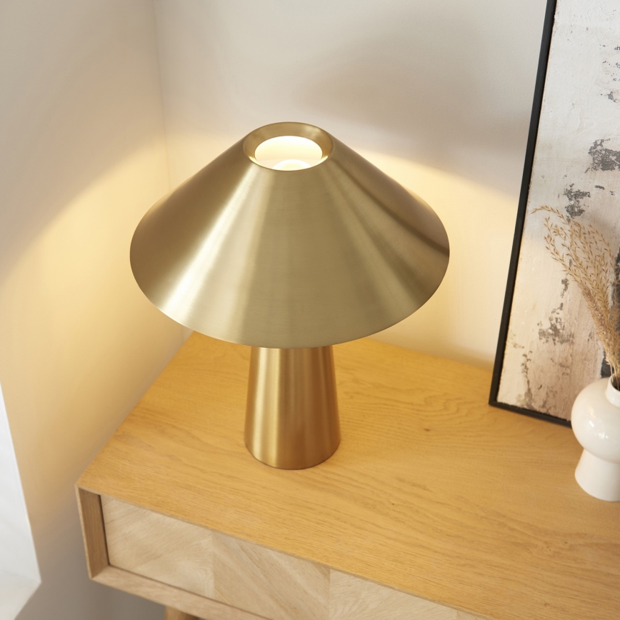 Endon 118685 - Candeeiro de mesa ISAK 1xE27/10W/230V dourado