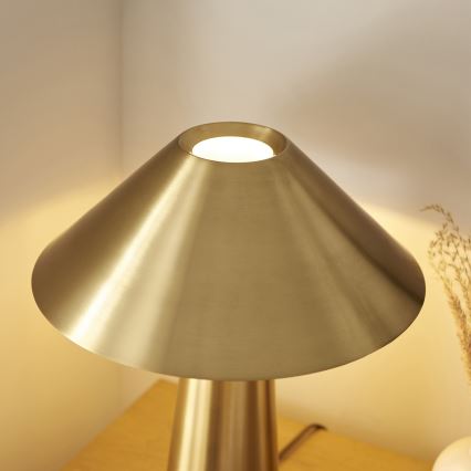 Endon 118685 - Candeeiro de mesa ISAK 1xE27/10W/230V dourado