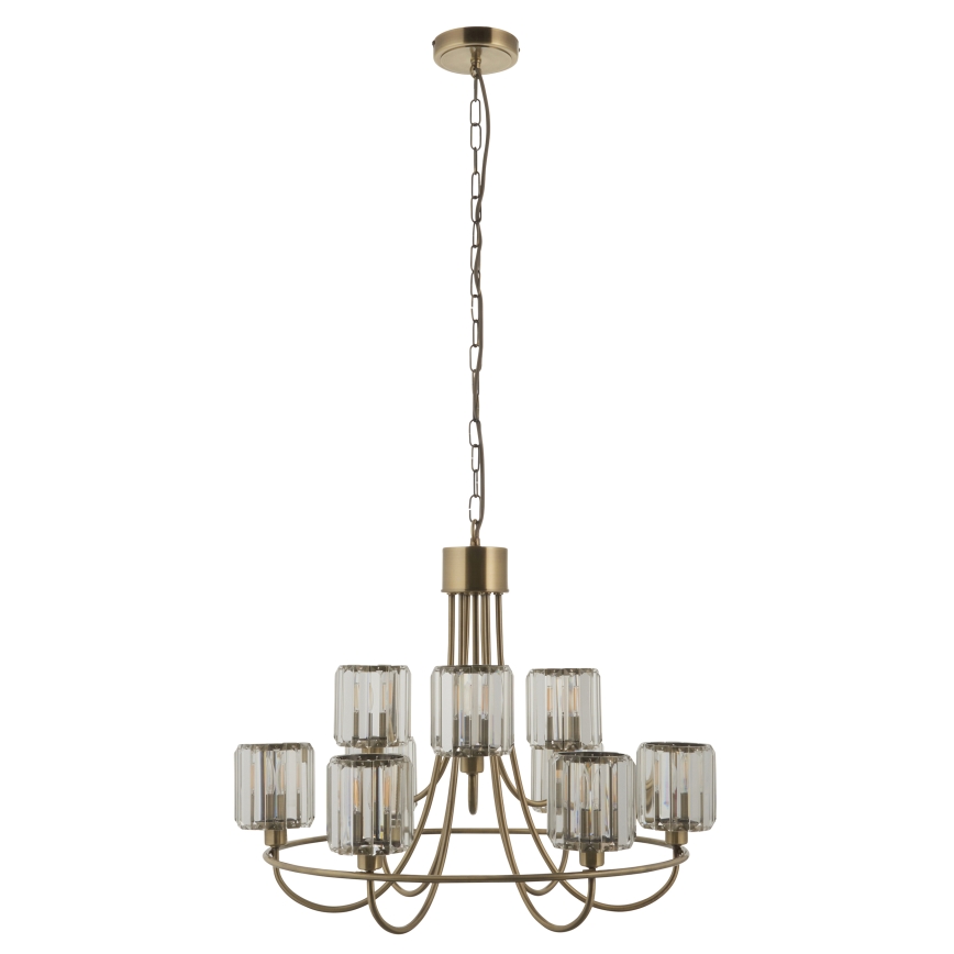 Endon 118934 - Lustre com corrente BERENICE 9xE14/7W/230V dourado