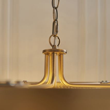 Endon 119110 - Lustre suspenso por corrente CLERMONT 5xE14/6W/230V latão