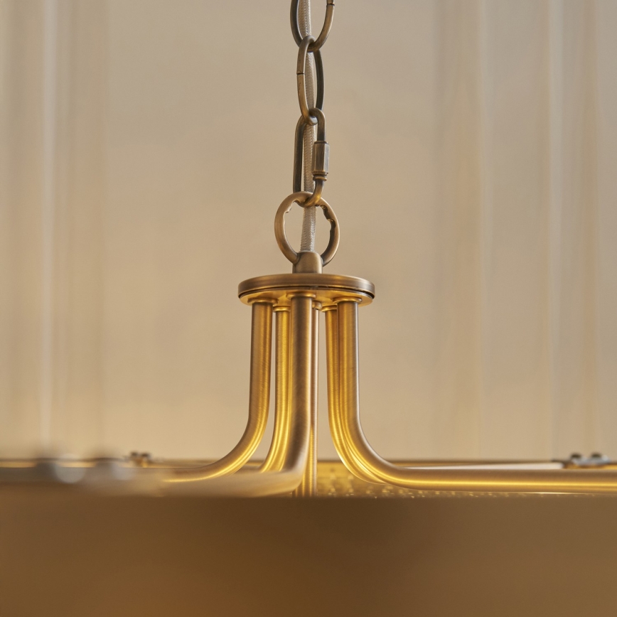Endon 119110 - Lustre suspenso por corrente CLERMONT 5xE14/6W/230V latão