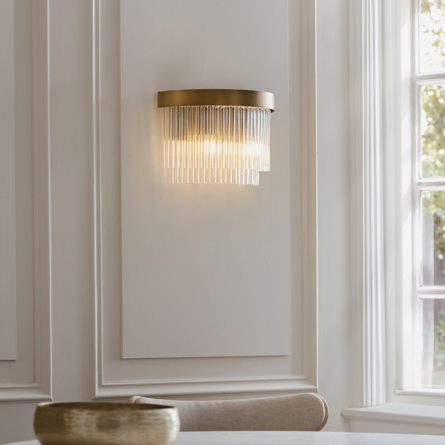 Endon 119125 - Aplique de parede CLERMONT 2xE14/6W/230V latão