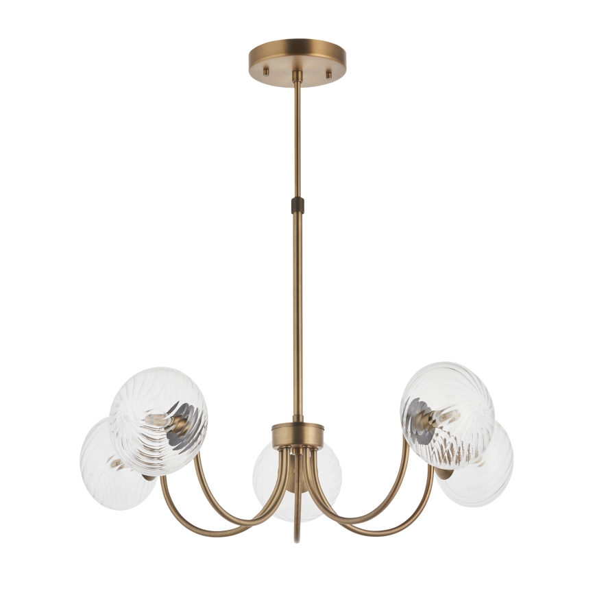 Endon 119210 - Lustre em haste HAGUE 5xG9/5W/230V latão