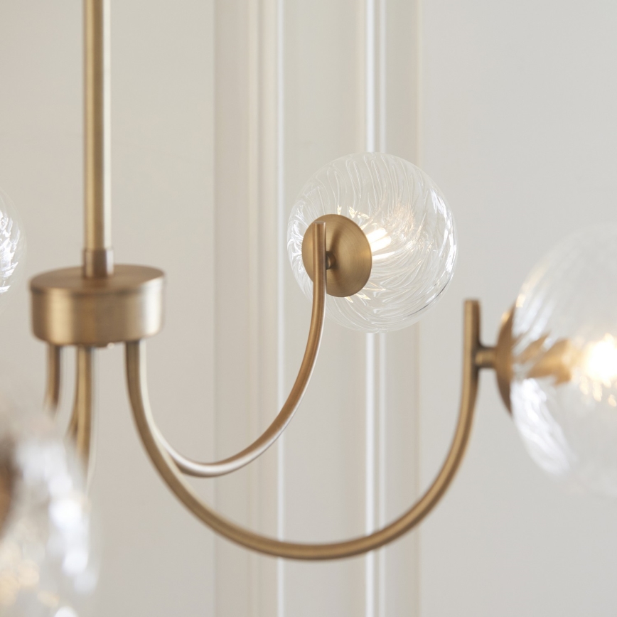 Endon 119210 - Lustre em haste HAGUE 5xG9/5W/230V latão