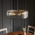 Endon 119455 - Lustre suspenso por corrente RIDGETON 8xE14/7W/230V latão
