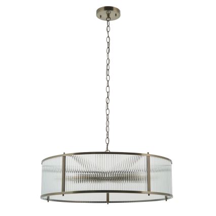 Endon 119455 - Lustre suspenso por corrente RIDGETON 8xE14/7W/230V latão