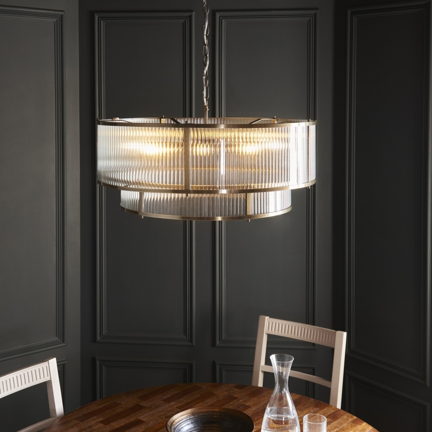 Endon 119456 - Lustre de corrente RIDGETON 8xE14/7W/230V latão