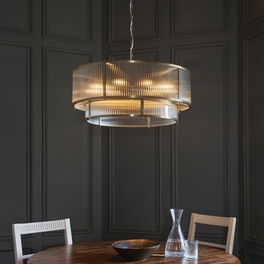 Endon 119456 - Lustre de corrente RIDGETON 8xE14/7W/230V latão