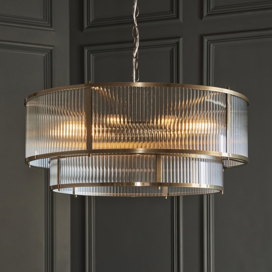 Endon 119456 - Lustre de corrente RIDGETON 8xE14/7W/230V latão