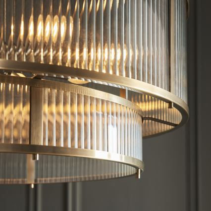 Endon 119456 - Lustre de corrente RIDGETON 8xE14/7W/230V latão