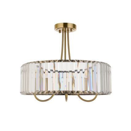 Endon 119609 - Lustre em haste VISCONTI 3xE14/6W/230V latão