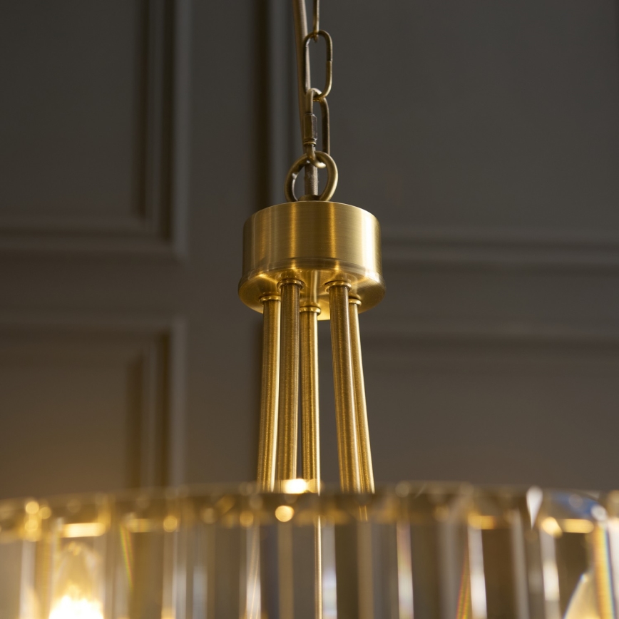 Endon 119610 - Lustre em corrente VISCONTI 5xE14/6W/230V latão
