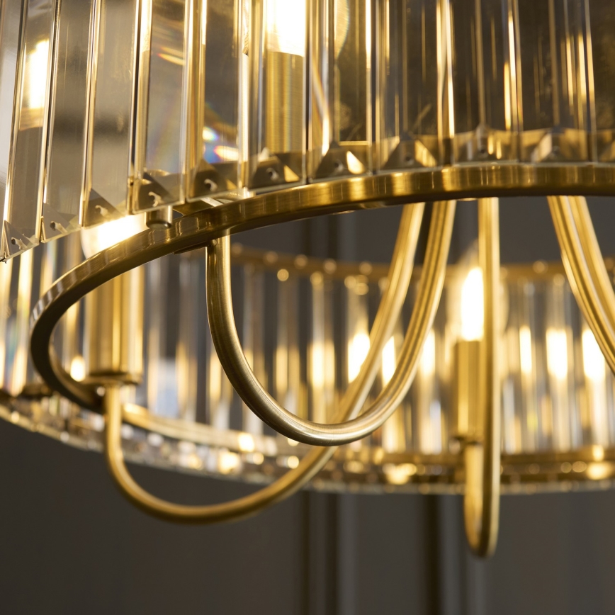Endon 119610 - Lustre em corrente VISCONTI 5xE14/6W/230V latão