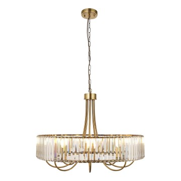 Endon 119611 - Lustre em corrente VISCONTI 8xE14/6W/230V latão