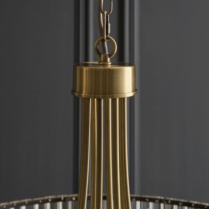Endon 119611 - Lustre em corrente VISCONTI 8xE14/6W/230V latão