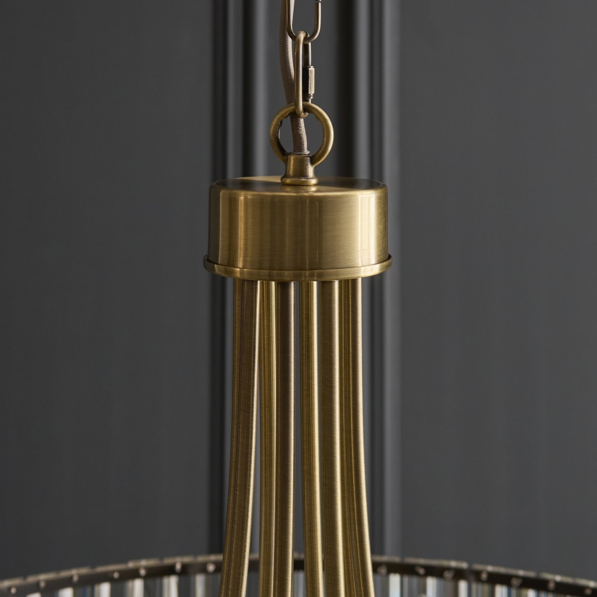 Endon 119611 - Lustre em corrente VISCONTI 8xE14/6W/230V latão