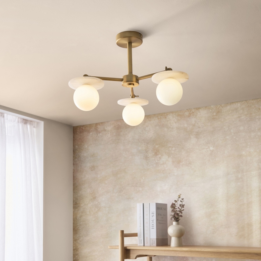 Endon 120036 - Lustre em haste CERCHIO 3xG9/5W/230V latão