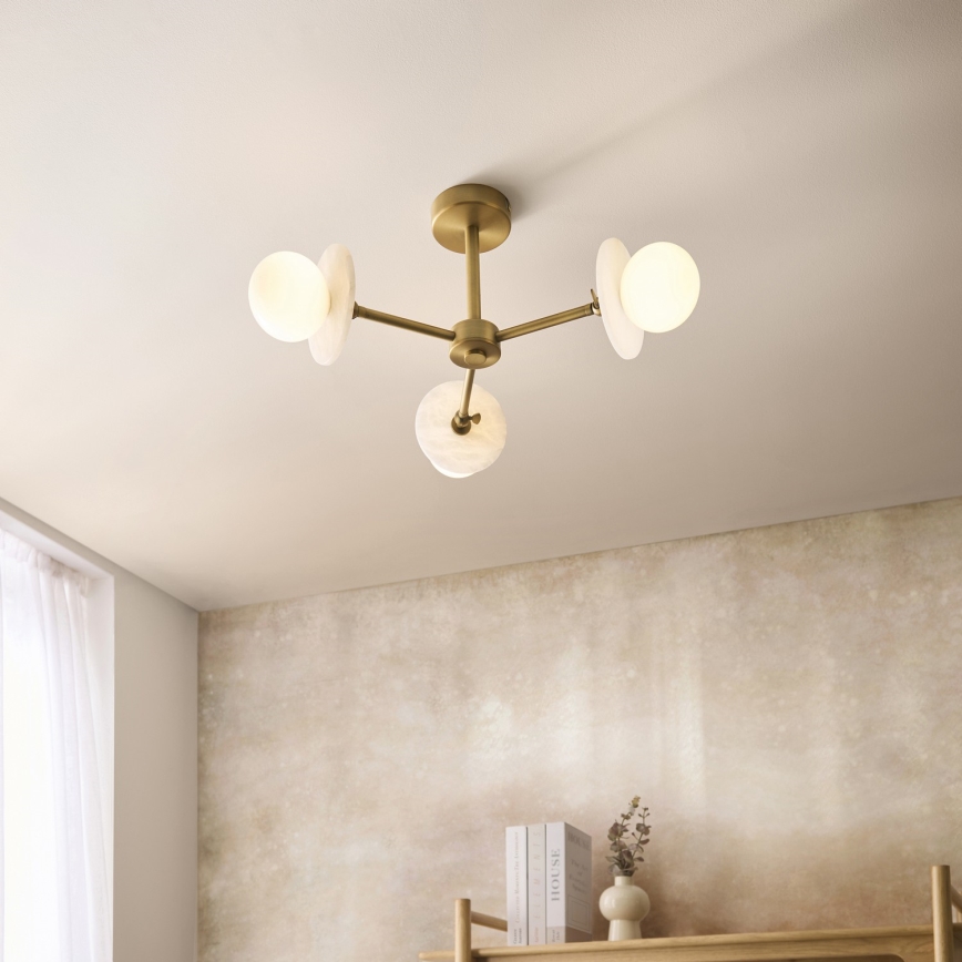 Endon 120036 - Lustre em haste CERCHIO 3xG9/5W/230V latão