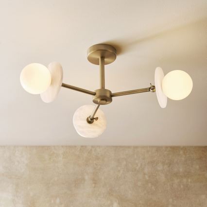 Endon 120036 - Lustre em haste CERCHIO 3xG9/5W/230V latão