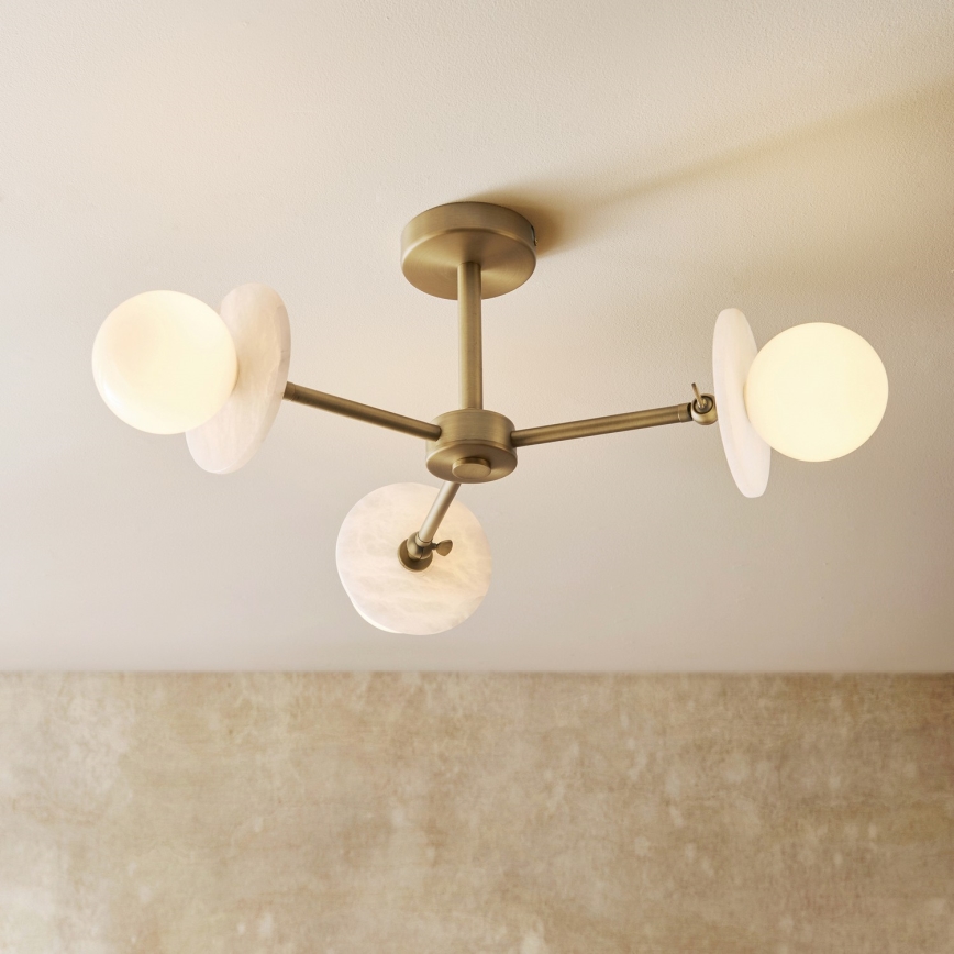 Endon 120036 - Lustre em haste CERCHIO 3xG9/5W/230V latão
