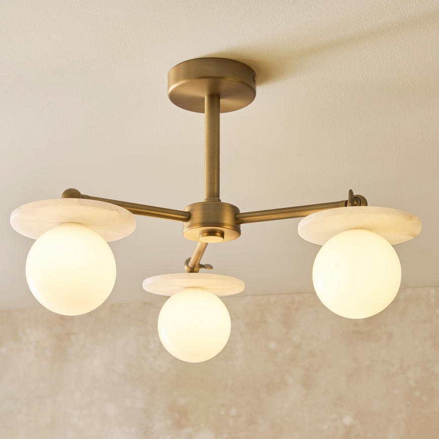 Endon 120036 - Lustre em haste CERCHIO 3xG9/5W/230V latão