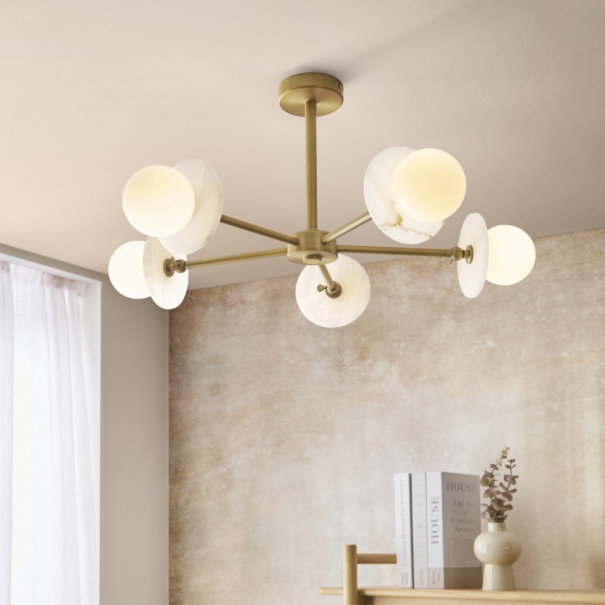 Endon 120037 - Lustre de haste CERCHIO 5xG9/5W/230V latão