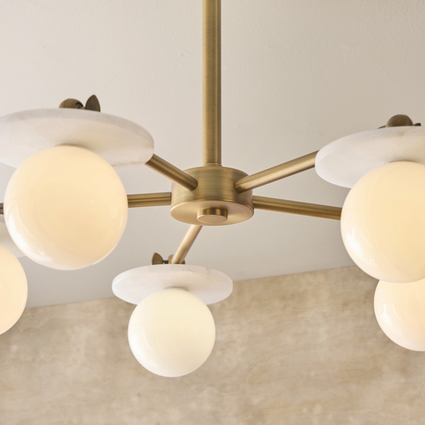 Endon 120037 - Lustre de haste CERCHIO 5xG9/5W/230V latão