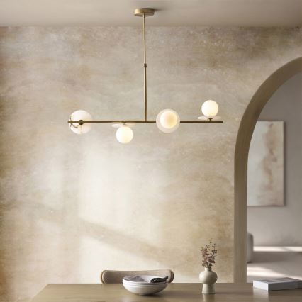 Endon 120038 - Lustre em haste CERCHIO 4xG9/5W/230V latão